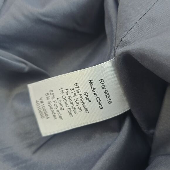 Coldwater Creek -1314 Natural Fit Bootcut Trousers Grey Herringbone Metallic 14 - Picture 7 of 8